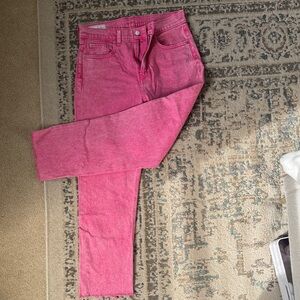 GAP High Rise Cheeky Straight Jeans in Vibrant Pink- never worn!